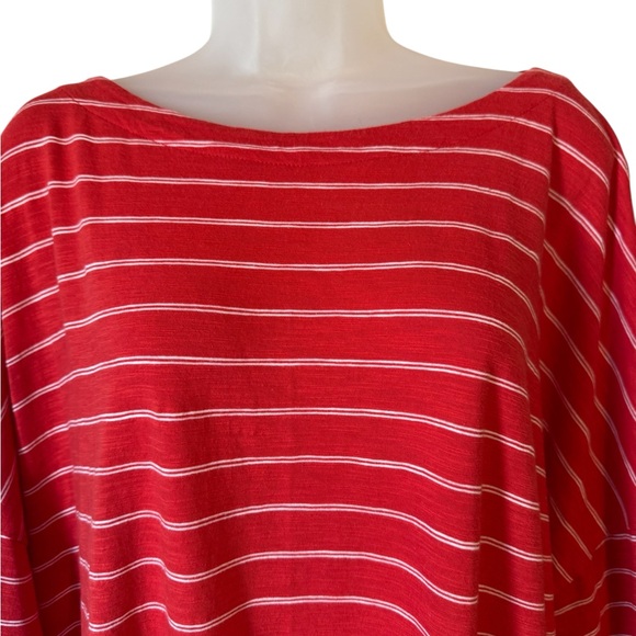 J. Jill Red/White Striped Long Sleeve Casual Top PLUS: 2X #5 - Picture 2 of 8
